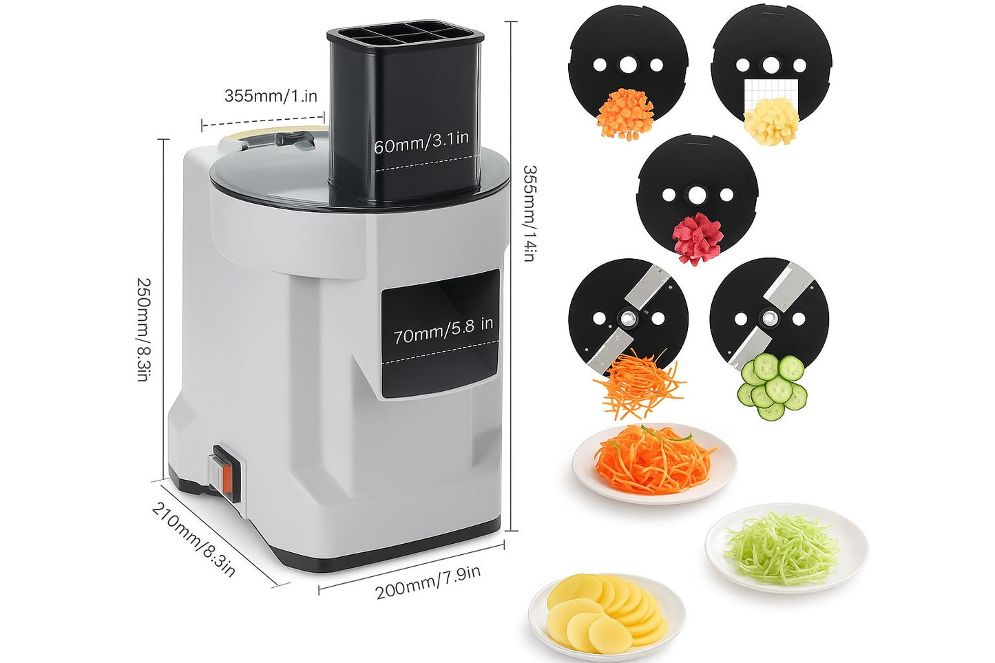 Electric Vegetable Chopper Compact Food Processor for Quick Slicing & Dicing