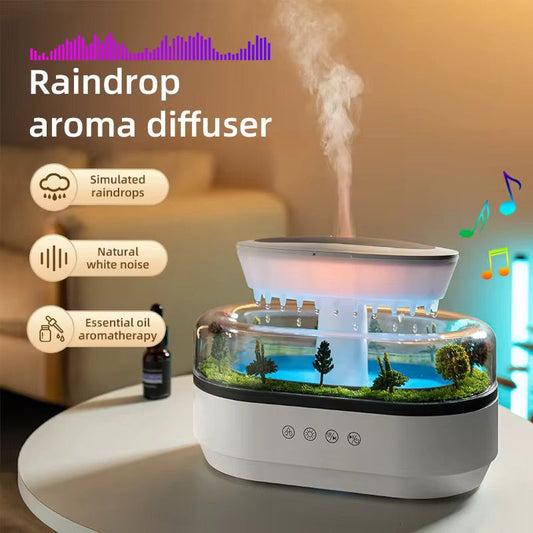 Rainfall Aroma Diffuser Ultrasonic Essential Oil Humidifier for Relaxation & Home Ambiance