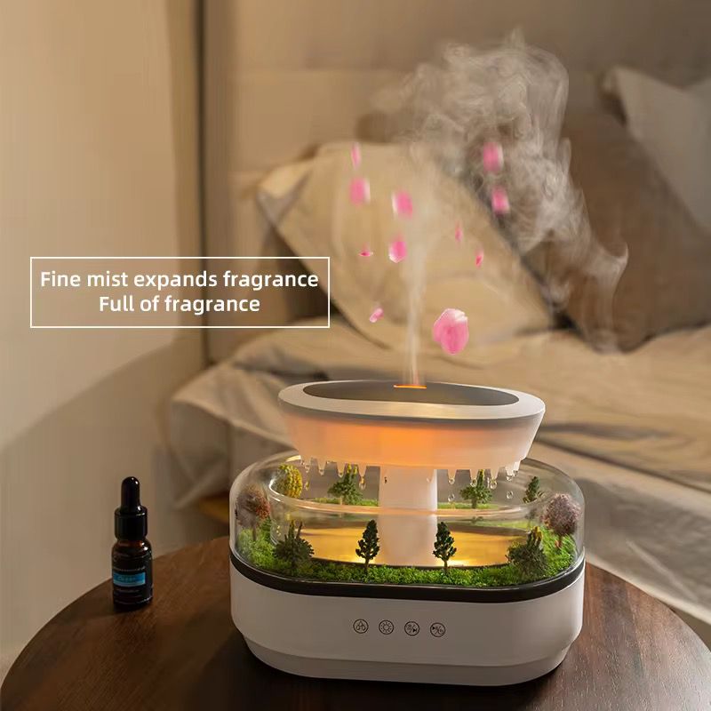 Rainfall Aroma Diffuser Ultrasonic Essential Oil Humidifier for Relaxation & Home Ambiance