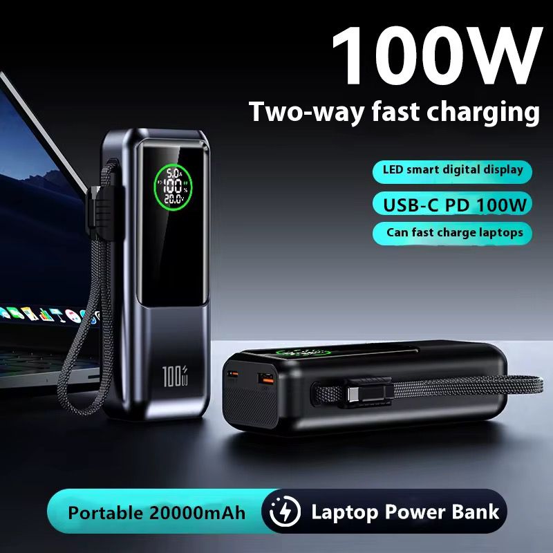 High-Capacity Laptop Power Bank Portable Charger for Laptops & USB-C Devices